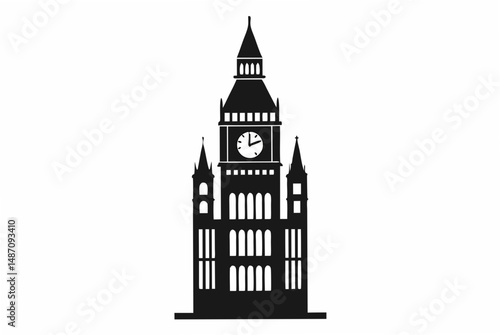 big ben clock tower silhouette