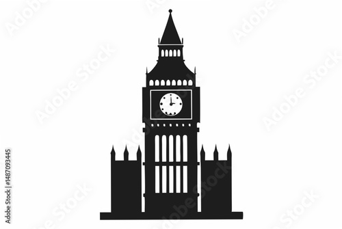 big ben clock tower silhouette