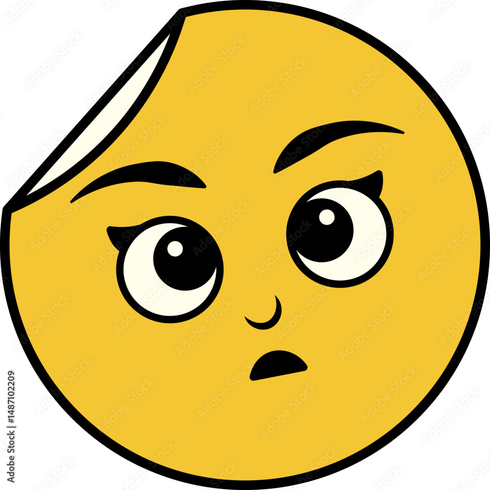 Fototapeta premium Cute Emoji Sticker
