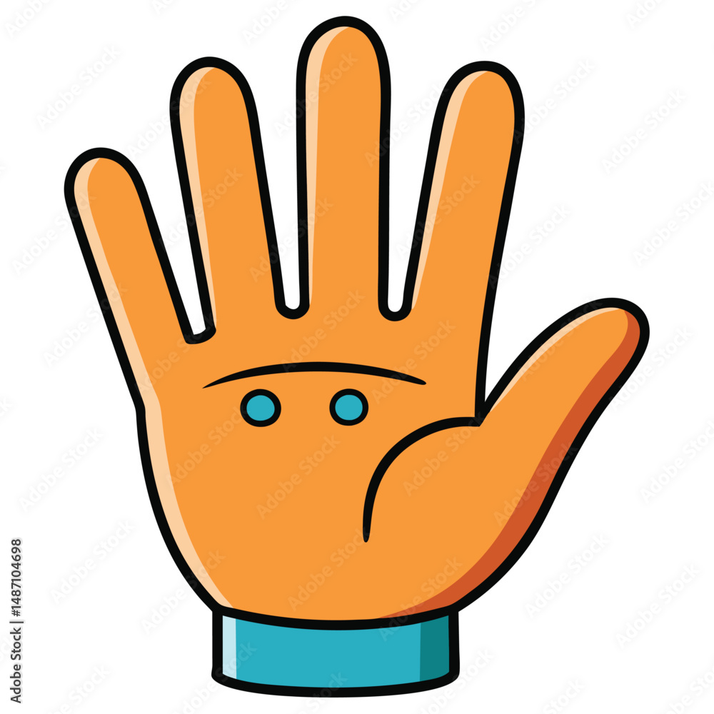 Obraz premium hand 3d line art vector design