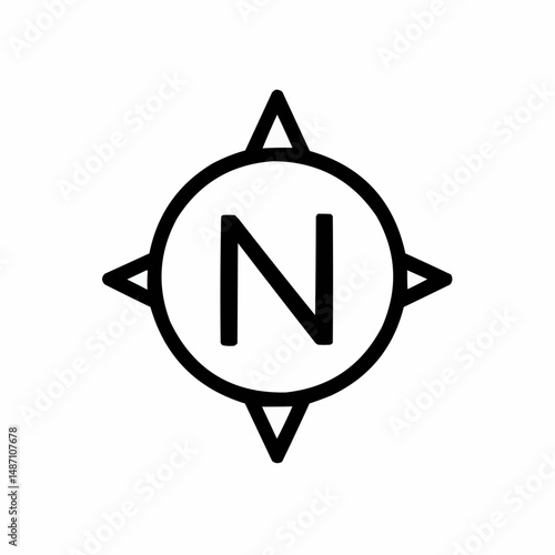 Simple compass merged with a letter — visual metaphor for brand direction and strategy.