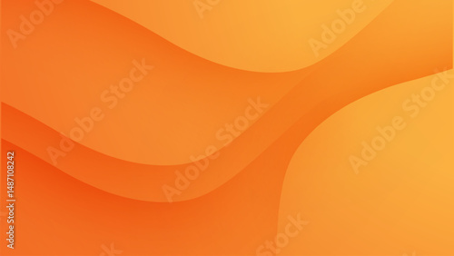 abstract background with orange waves. modern orange curved design