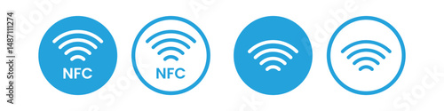 NFC Tap to Pay Vector Set – Contactless Payment Icons for Mobile and POS Systems