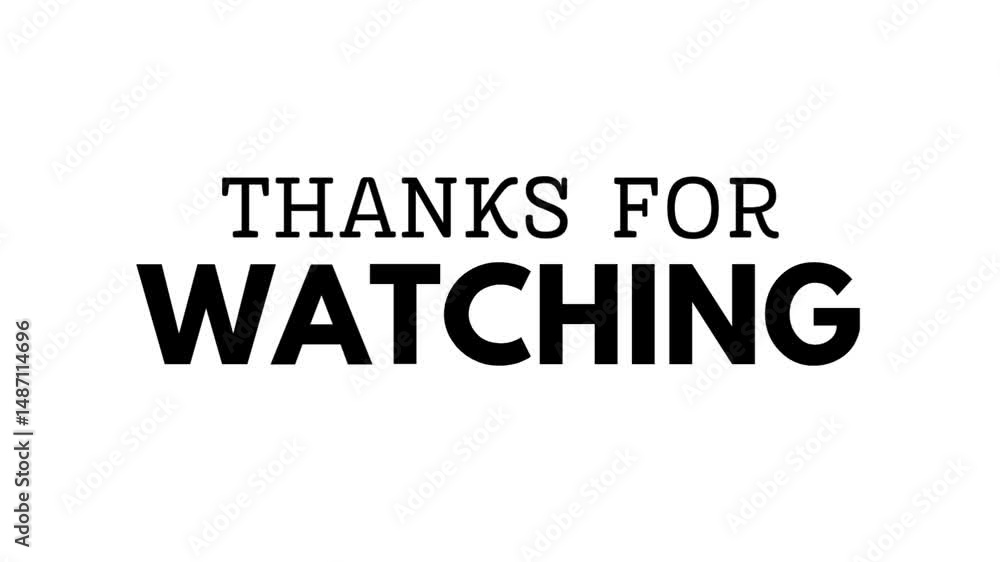 Thanks for Watching Text Animation Smooth and Friendly Typography Motion Graphic Thanks for Watching Text Animation Smooth and Friendly Typography Motion Graphic