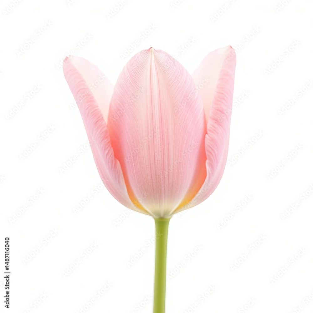 Fototapeta premium pink tulip isolated on white