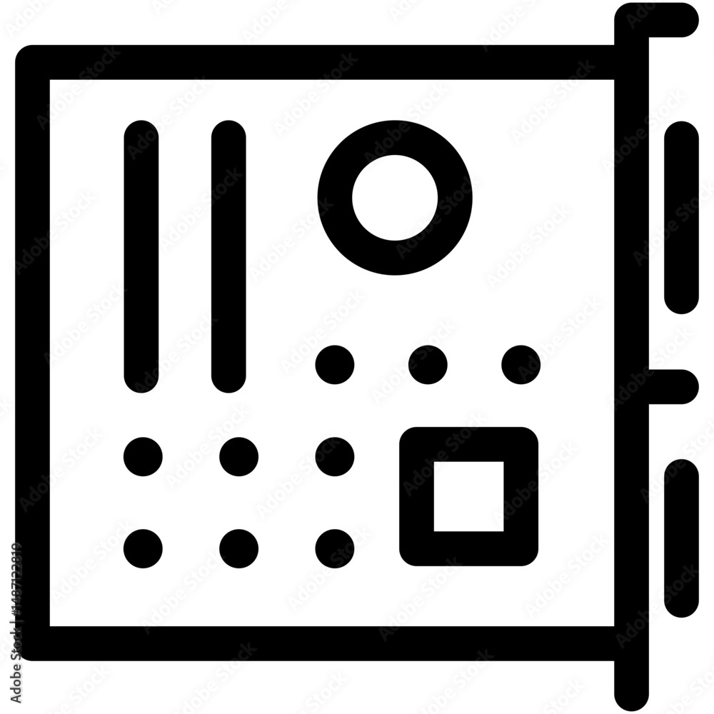 Computer Hardware Line Icon Set Device, Technology, PC Components, Server, and Electronics icon Computer Hardware Line Icon Set Device, Technology, PC Components, Server, and Electronics icon