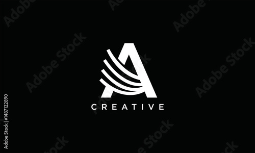 Initial A letter logo. Wings design elements, Initial A letter logo icon, Initial Logo Template