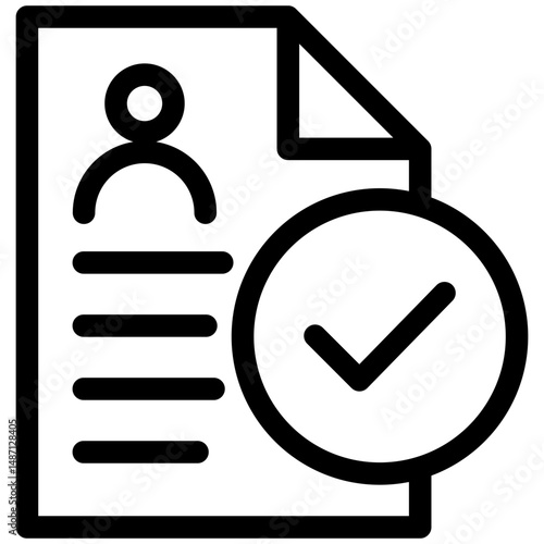 Hiring Process Line Icons. Recruitment, Job Application, Interview, CV Review, Onboarding and HR Vector Symbols