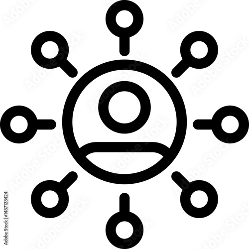 Hiring Process Line Icons. Recruitment, Job Application, Interview, CV Review, Onboarding and HR Vector Symbols