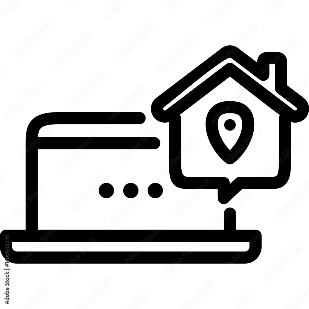 Remote Work Line Icons . Freelancer Work from Home, Video Call, Online Meeting, Teleconference Vector Set Remote Work Line Icons . Freelancer Work from Home, Video Call, Online Meeting, Teleconference Vector Set