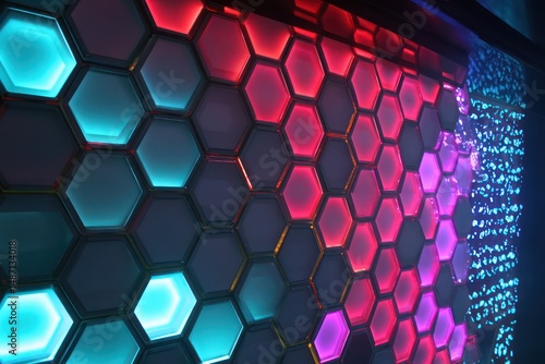 3D smart LED panel showcasing digital display effects, offering an immersive and futuristic visual experience.