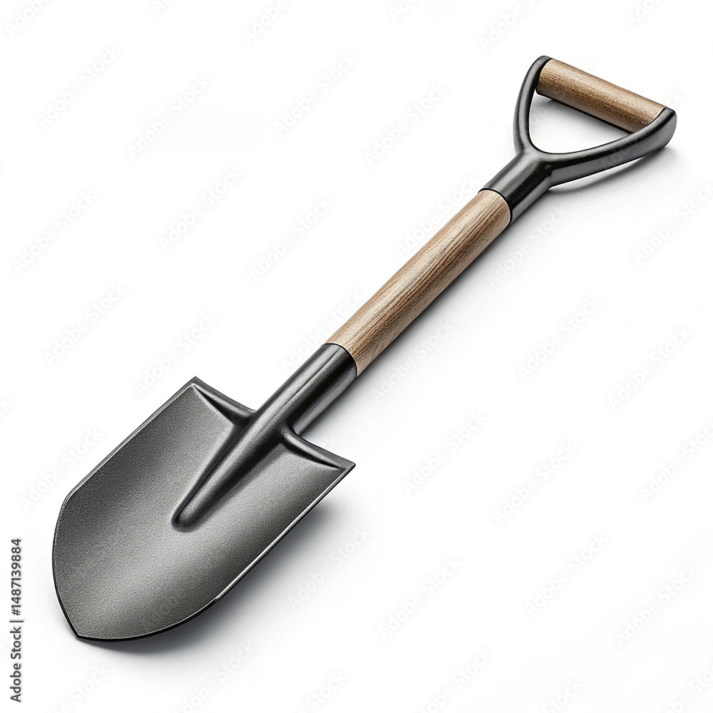 Reinforced steel garden spade for tough digging Reinforced steel garden spade for tough digging