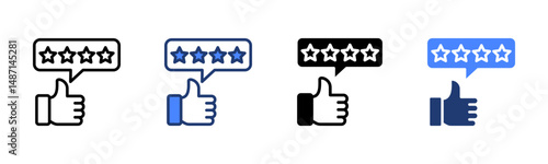 Rating icon sheet multiple style collection