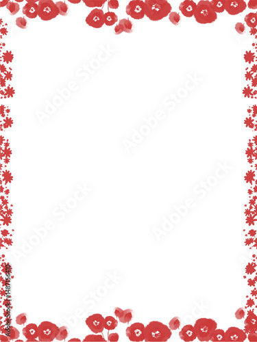 Wallpaper Mural clip art cute watercolor illustration of colorful aesthetic decorative red flower frame for background template	 Torontodigital.ca