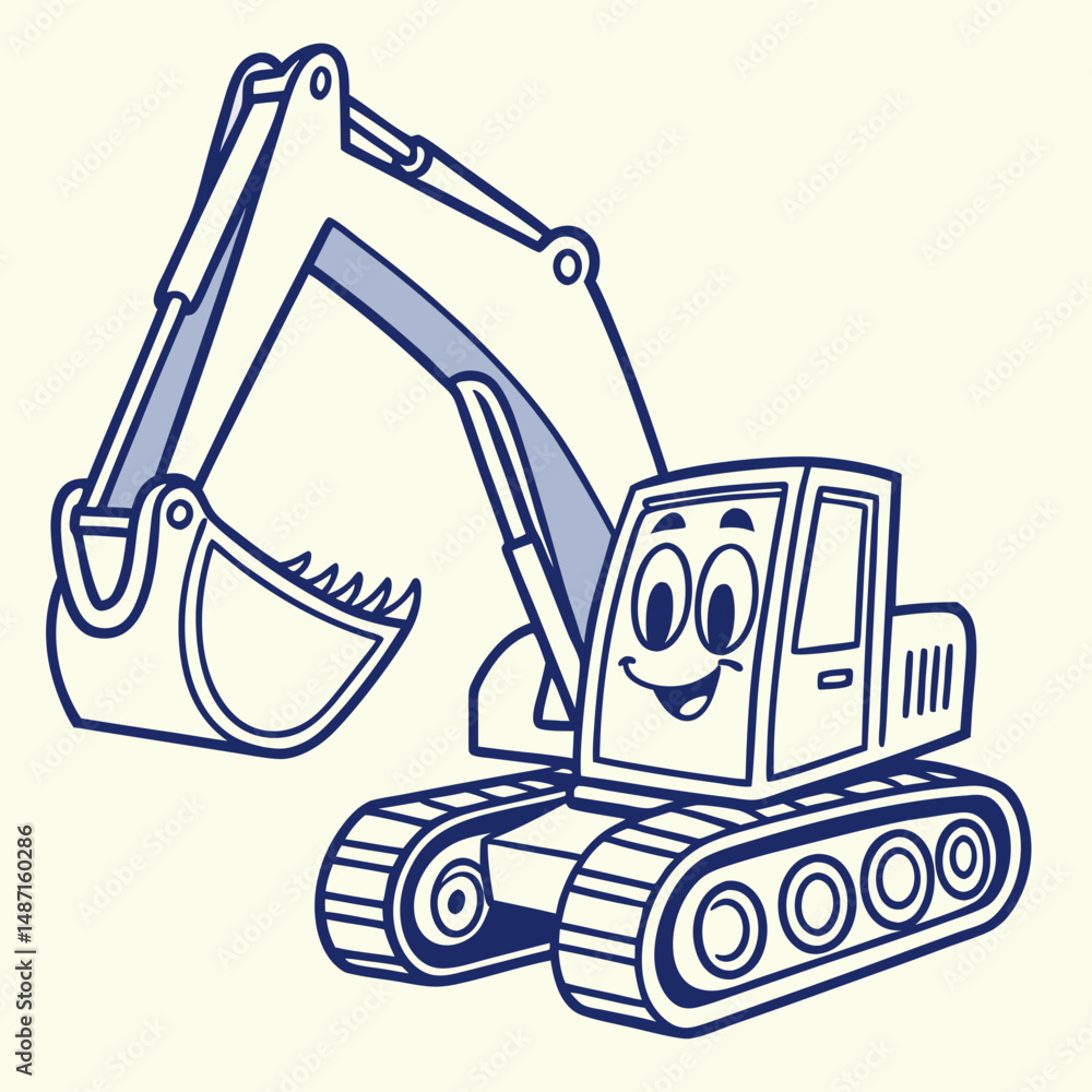 Naklejka premium excavator