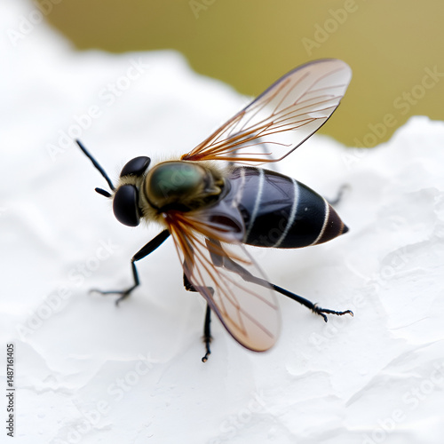 Mouche sur feuille.