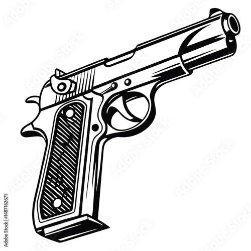 gun isolated on white