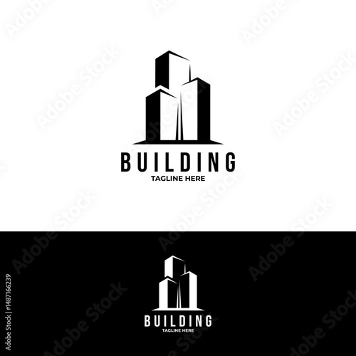 modern real estate building abstract logo template