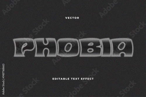 Phobia editable text effect
