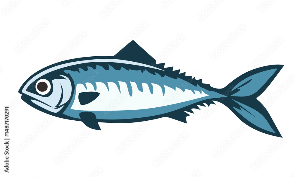 Naklejka premium sardines or underwater animal. isolated on white