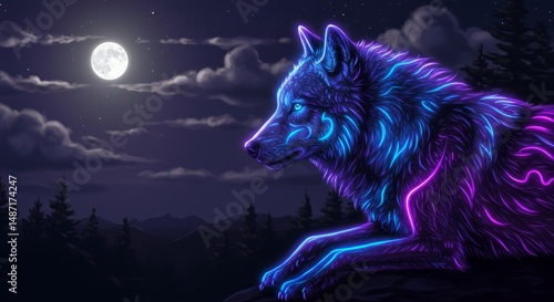 Neon Wildlife – Semi-Realistic Glowing Animal Illustrations