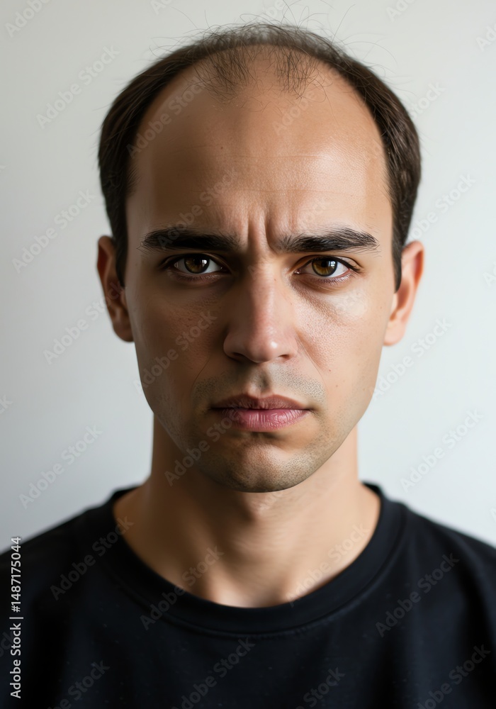 Serious Man: Close-Up Portrait, Natural Lighting, Realistic Style Serious Man: Close-Up Portrait, Natural Lighting, Realistic Style