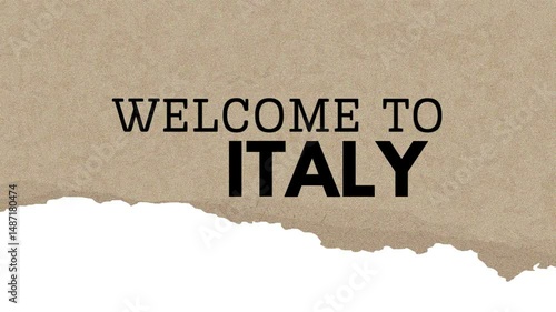 Welcome to Italy Text Animation