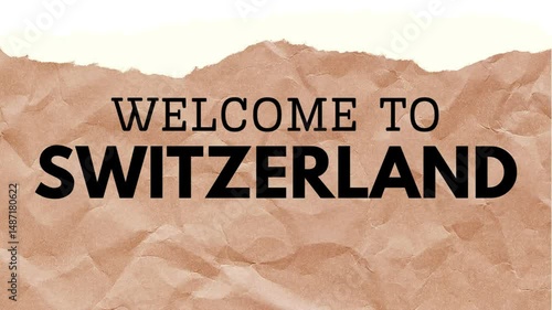 Welcome to Switzerland Text Animation Elegant Typography Motion Graphic