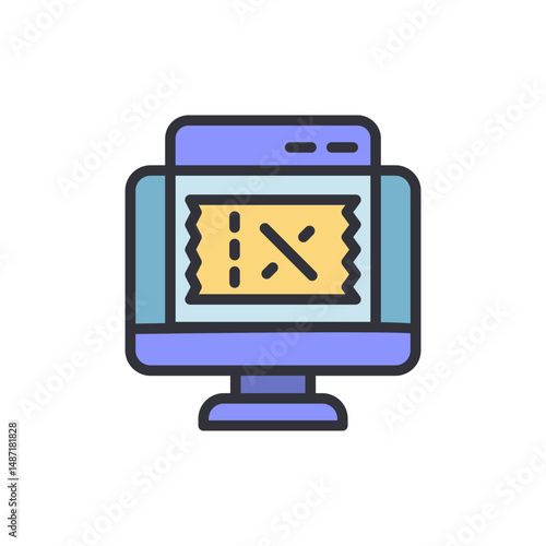 Digital Discount On Computer Screen Representing Online Shopping Benefits