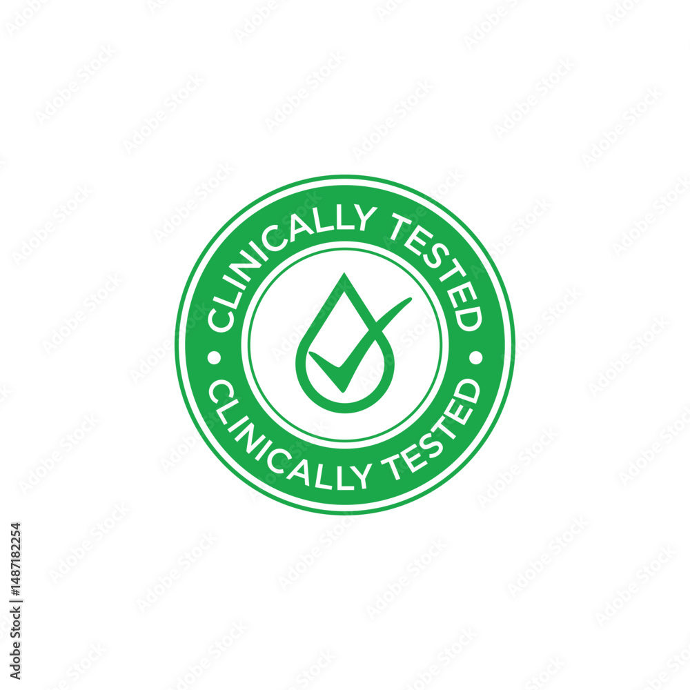 Clinically Tested Green Symbol Vector Icon Clinically Tested Green Symbol Vector Icon