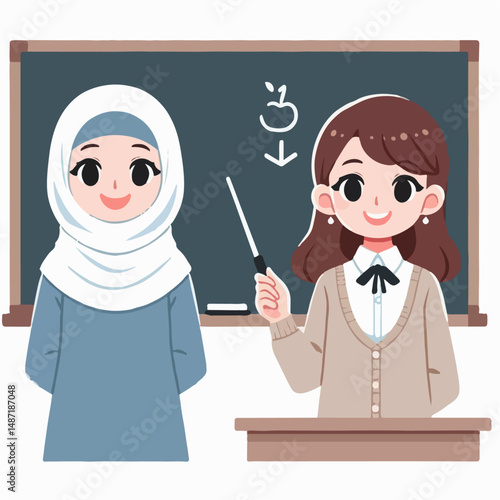 teacher and student