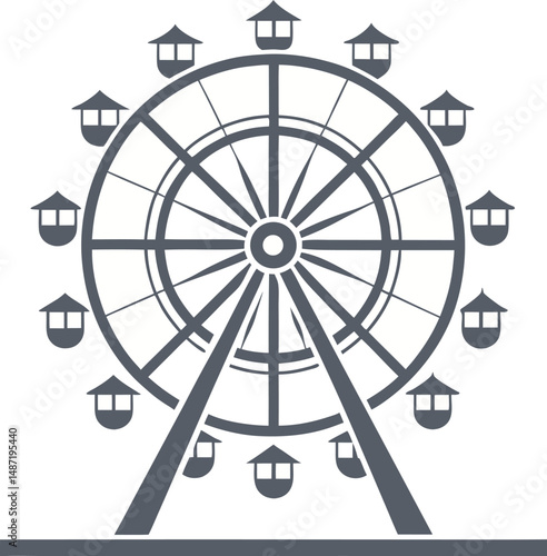 Simple Ferris Wheel Structure Drawing