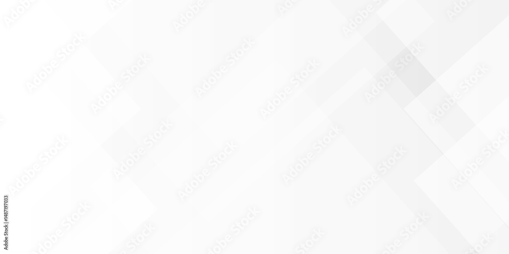 Fototapeta premium Vector white and gray overlap triangle geometric technology pattern. minimal rectangle arranged white lines transparent web square background layers. overlap web presentation banner tech design.