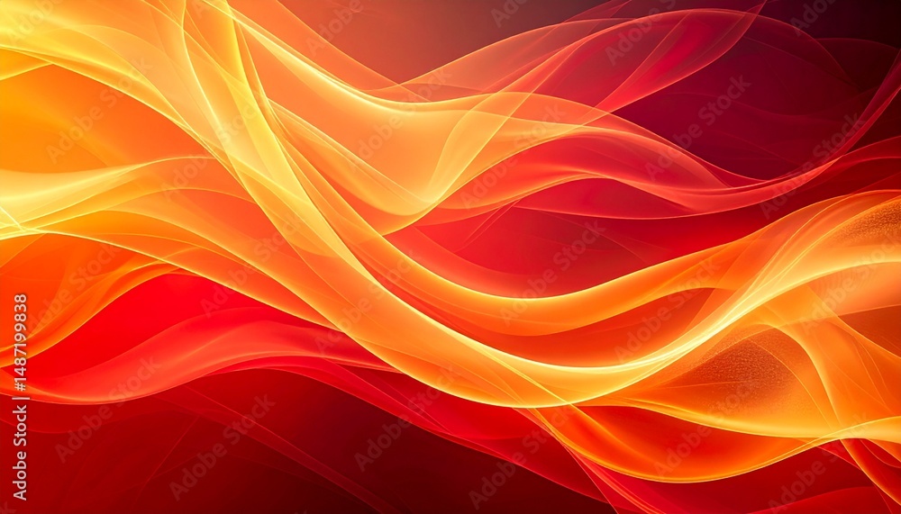 Obraz premium 熱気を感じさせる赤とオレンジの炎のようなテクスチャ