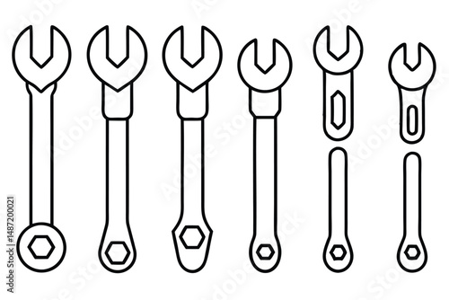 Electric Wrenches High Torque Line Art