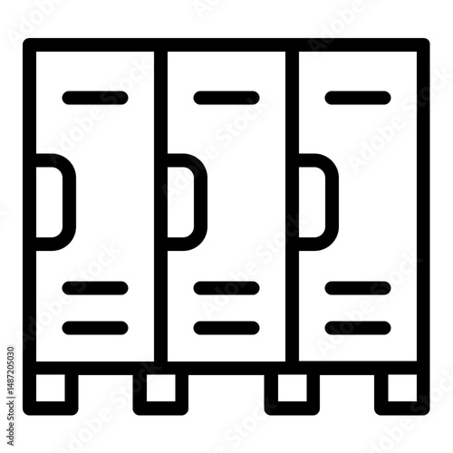locker icon line