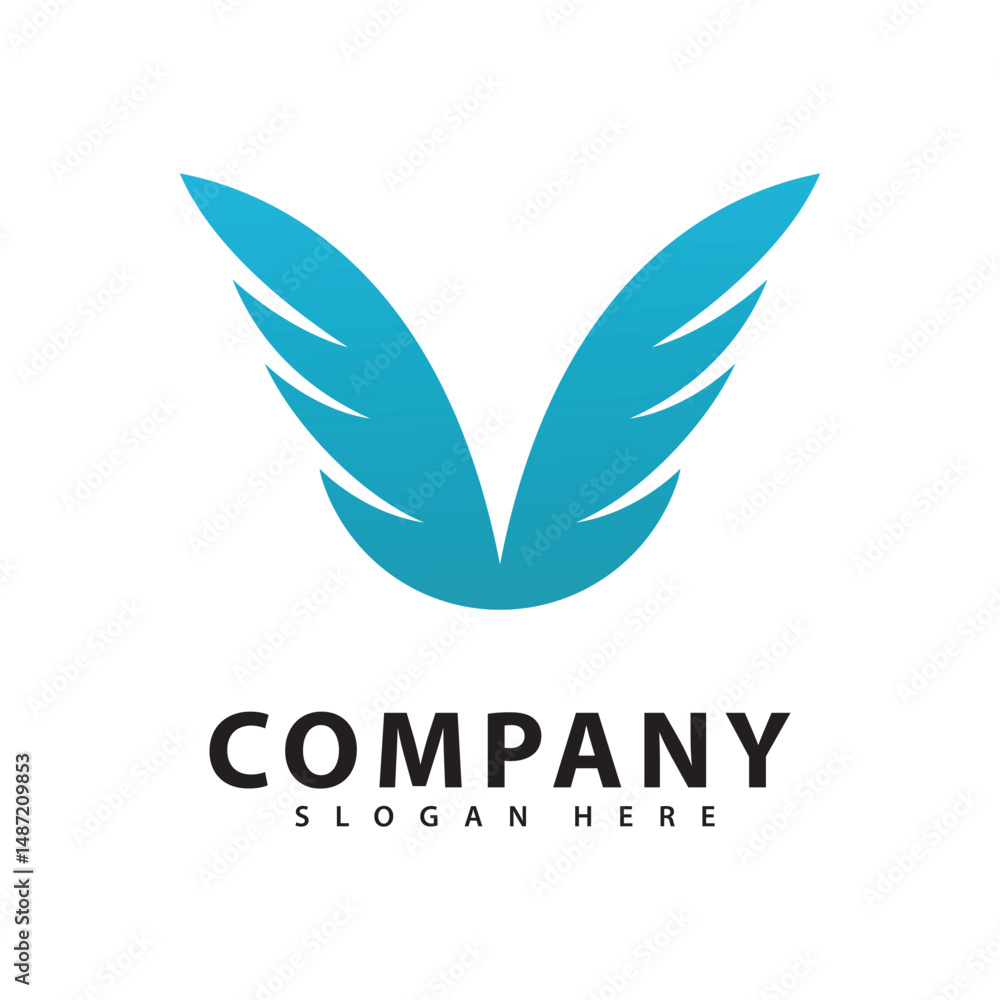 Fototapeta premium Letter V Simple template Logo