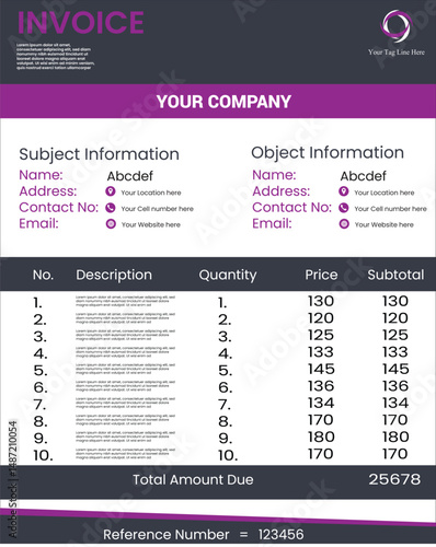 Invoice form vector design templates 