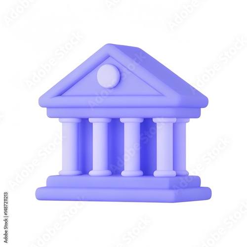 The classical building with columns in the antique style	