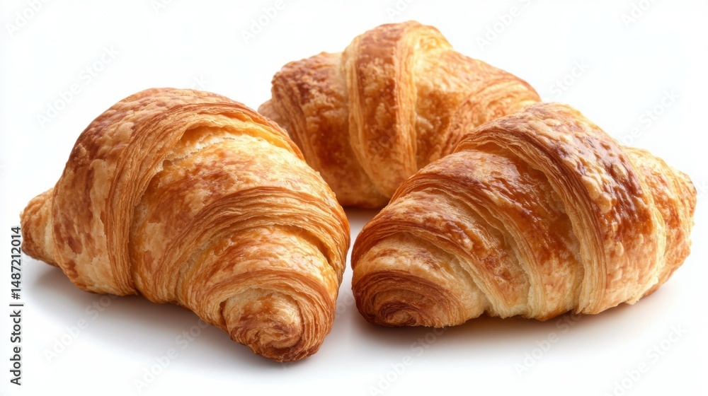 Fresh croissant on a white isolated background. Fresh croissant on a white isolated background.
