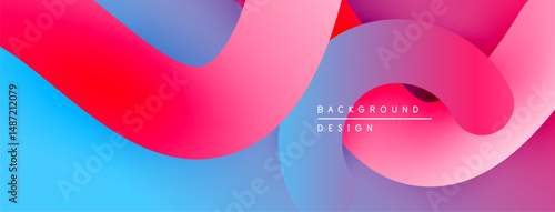 Abstract fluid shapes, vibrant colors blend. Gradient transitions create modern design, smooth curves dominate composition.