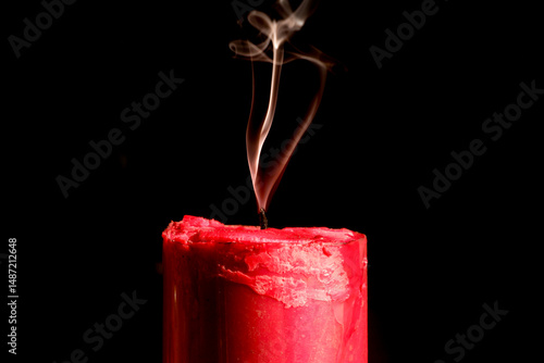 Wallpaper Mural Extinguished Candle with Smoke Rising from the Wick Torontodigital.ca