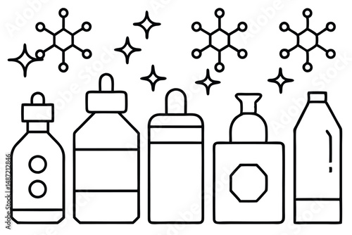 Ethylene Oxide Environmental Impact Line art