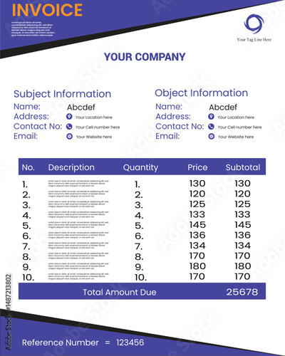 Invoice form vector design templates 