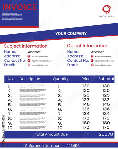 Invoice form vector design templates 