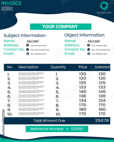 Invoice form vector design templates 