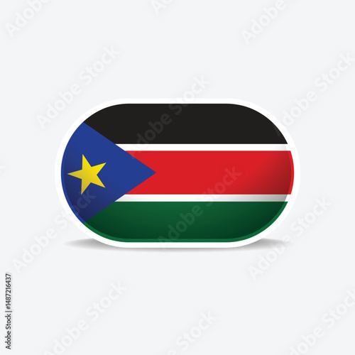 Free Download south sudan national flag button vector - GFXLoad