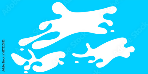 milk splash crown shape, milky splashing, milk simple shape, milk waves, milk splashes for advertising dairy products