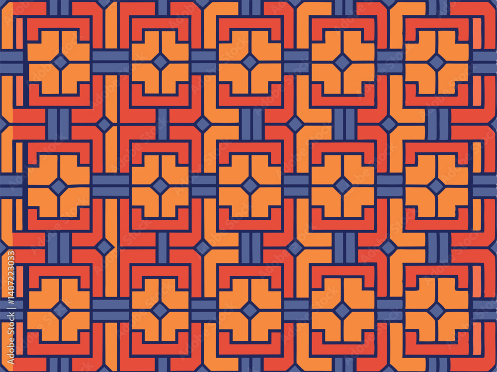 seamless pattern with geometric shapes