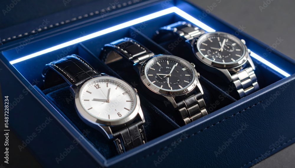 Fototapeta premium Wristwatch in watch box